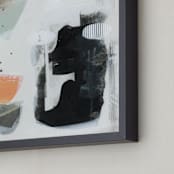 "Ohm" - Art Print in Peach by Lindsay Megahed - Frame Close-up