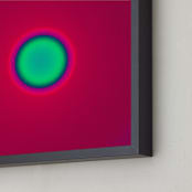 "Sun in the dust. Variations 22" - Art Print in Strawberry Red Green Dot by Arash Fattahi Acosta - Frame Close-up