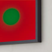 "Sun in the dust. Variations 48" - Art Print in Red and Green by Arash Fattahi Acosta - Frame Close-up