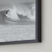 "Like Skater boys on Water III" - Art Print in Black and White by Annie Seaton - Frame Close-up