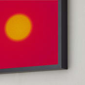 "Sun in the dust. Variations 14" - Art Print in High Red Yellow Dot by Arash Fattahi Acosta - Frame Close-up