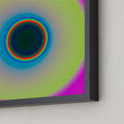 "Sun in the dust. Variations 19" - Art Print in Highlighter Yellow Psychedelic Magenta by Arash Fattahi Acosta - Frame Close-up