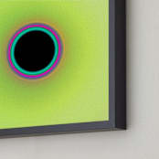 "Sun in the dust. Variations 6" - Art Print in Highlighter Yellow by Arash Fattahi Acosta - Frame Close-up