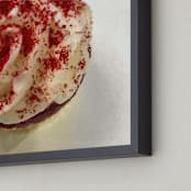 "Got Red Velvet Cupcake!" - Art Print in Red by Andy Mars - Frame Close-up