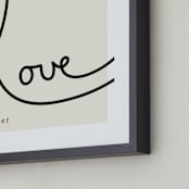 "Sweet Sophistication" - Personalized Art Print in Linen by Erin Pescetto - Frame Close-up