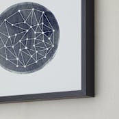 "Constellation" - Art Print in Midnight by Annie Clark - Frame Close-up