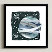 "Space Doodle" - Art Print in Galaxy by Megan Cash - Framed