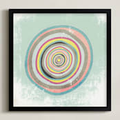 "Pretty Geode" - Art Print in Multi by Amy Moen - Framed