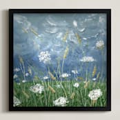 "Stormbringer" - Art Print in Stormy Blue by The Tattered Traveler - Framed