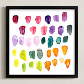 "Watercolor Study" - Art Print in Spectrum by Stacy Kron - Framed