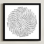 "Contortion" - Art Print in Black by Lisa McLean - Framed