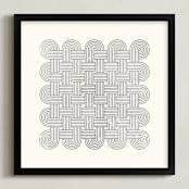"Entwined" - Art Print in Faded Grey by Three Kisses Studio - Framed