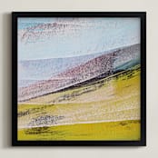 "The Future Is Bright" - Art Print in Chartreuse Green by Stacy Kron - Framed