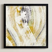 "Nile" - Art Print in Olive Green by Stacy Kron - Framed