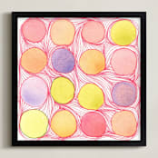 "Pastilles" - Art Print in Strawberry Lemonade by studio SYLVO - Framed