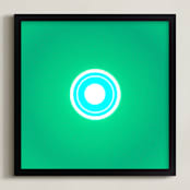 "Sun in the dust. Variations 26" - Art Print in Flat Green by Arash Fattahi Acosta - Framed