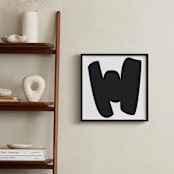 "B & W Ode 4" - Art Print in Black by koshi - In a Room