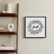 "Faith Wreath by LY" - Art Print in Black by Lyna Ti - In a Room