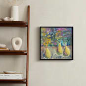 "Three Pears" - Art Print in Golden Yellow by Lisa McLean - In a Room