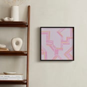 "Pathway" - Art Print in Pink by Christine Llewellyn - In a Room