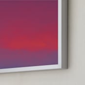 "Crescent Moon and Purple Skies" - Art Print in Elegant Purple by James Derit - Frame Close-up