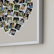 "Heart Snapshot Mix® Hues Photo Art" - Framed Photo in Warm Grey by Minted - Frame Close-up