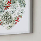 "Lichen Heart" - Art Print in Moss Green by Eve Schultz - Frame Close-up