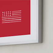 "Americana" - Art Print in Red by Melissa Kelman - Frame Close-up