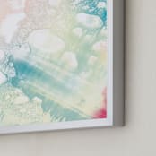 "Wave II" - Art Print in light turquoise by Helen Halik - Frame Close-up