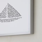 "Sea Fever" - Art Print in Black by Dean Street - Frame Close-up