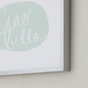 "Ciao Bella!" - Art Print in Mint by Penelope Poppy - Frame Close-up