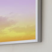 "Brooklyn Sky VI" - Art Print in Tangerine Yellow by Nature Inspired - Frame Close-up