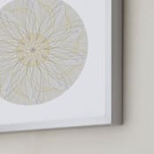"Planet no.4 Dream on a Star" - Art Print in Silver Gold by Jan Shepherd - Frame Close-up