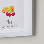"May Fruits" - Art Print in Apricot peach by Kanika Mathur - Frame Close-up