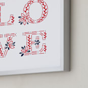 " Love Everywhere" - Art Print in Red by Mansi Verma - Frame Close-up