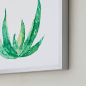 "Aloe #1" - Art Print in Organic Green by Belia Simm - Frame Close-up