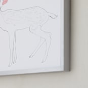 "Blush Fawn" - Art Print in Blush by Molly Schafer - Frame Close-up