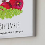 "September Fruits" - Art Print in Pomegranate Red by Kanika Mathur - Frame Close-up