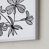 "heart leaves" - Art Print in black by Ramoncita - Frame Close-up