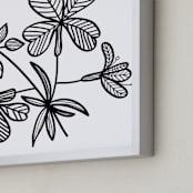 "heart leaves" - Art Print in black by Ramoncita - Frame Close-up