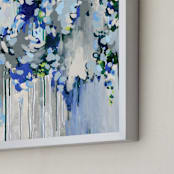 "Noise" - Art Print in Dusty Blue by Katie Craig - Frame Close-up