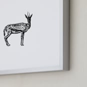"Gazelle" - Art Print in Black by IMG_101 - Frame Close-up