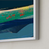 "A Magic Place" - Art Print in Dark Prussian Blue by Simona Gocan - Frame Close-up