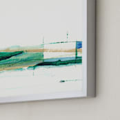 "Deconstructed Beach" - Art Print in Minty by Mande Calhoun - Frame Close-up