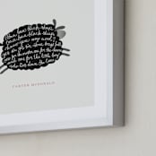 "Jumping Black Sheep" - Personalized Art Print in Cream by chocomocacino - Frame Close-up