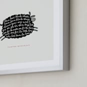 "Jumping Black Sheep" - Personalized Art Print in Cream by chocomocacino - Frame Close-up