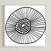 "lines & circles" - Art Print in black by Ramoncita - aticnomar - Framed