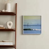 "PaddleBoarders, Malibu 2011" - Art Print in cerulean by Annie Seaton - In a Room