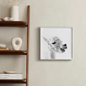 "Happy Alpaca" - Art Print in White by Jessie Steury - In a Room
