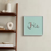 "He's Captured My Soul" - Art Print in Mint and Coral by Mayel - In a Room